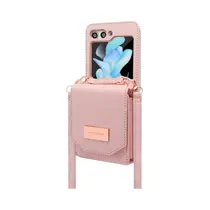 Capa De Carteira Com Alça Transversal Para Samsung Galaxy Z Flip 7 6 5 4 Com Compartimentos Para