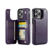 Capa De Carteira Em Couro PU Para iPhone 15 14 13 12 11 pro Max Com Porta-Cartões E Suporte