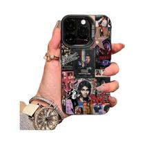 Capa De Celular Antichoque Michael Jackson Para iPhone 17 16 15 14 13 12 11 pro Max plus Prata