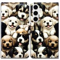 Capa de celular Bcov Cute Puppy Dog, carteira de couro para Galaxy S26 Capa de celular Bcov Cute Puppy Dog, carteira de couro para Galaxy S26