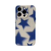 Capa De Celular Com Design De Estrelas Azuis Em Efeito Difuminado Para iPhone 17 16 15 14 13 12 11