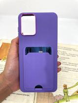 Capa de celular compatível com Galaxy A07 Normal Porta Cartão Holdy Cor:Roxo Capa de celular compatível com Galaxy A07 Normal Porta Cartão Holdy Cor:Roxo