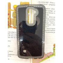 Capa de celular compatível com LG K10 Normal Brilho Cor:Preto