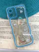 Capa de celular compatível com Moto E13 Love 3D Cor:Azul Capa de celular compatível com Moto E13 Love 3D Cor:Azul