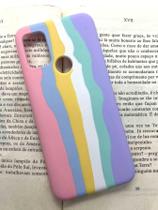 Capa de celular compatível com Moto G10, G20 e G30 Rainbow