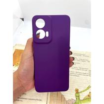 Capa de celular compatível com Moto G35 5G Aveludadas Cor:Violeta