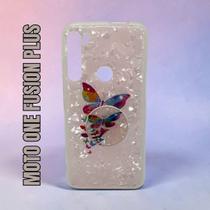 Capa de celular compatível com Moto One Fusion Plus Borboleta