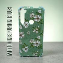 Capa de celular compatível com Moto One Fusion Plus Flores Capa de celular compatível com Moto One Fusion Plus Flores