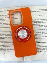 Capa de celular compatível com Redmi 13, 13x e Poco M6 4G RingStrass Cor:Laranja Capa de celular compatível com Redmi 13, 13x e Poco M6 4G RingStrass Cor:Laranja