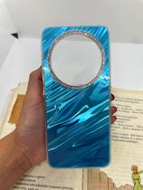 Capa de celular compatível com Redmi 14C e Poco C75 Holográfica Cor:Azul Capa de celular compatível com Redmi 14C e Poco C75 Holográfica Cor:Azul