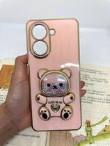 Capa de celular compatível com Xiaomi Poco X7 Pro 5G Ursinho Bear Cor:Rosa Bebê