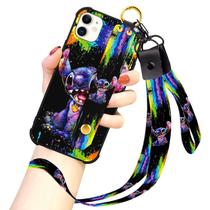 Capa de Celular Cuwana Cartoon Stitch para iPhone 11 (6.1") com Lanyard