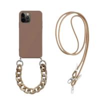 Capa De Celular De Mármore Com Alça De Corrente Para iPhone 17 16 15 14 13 12 11 pro Max, Proteção