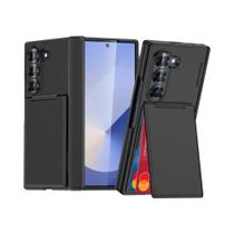 Capa De Celular Fosca De Luxo Com Suporte E Porta-Cartões Para Samsung Galaxy Z Fold 7 6 Fold7 Fold6