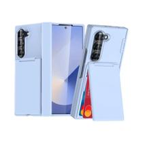 Capa De Celular Fosca De Luxo Com Suporte E Porta-Cartões Para Samsung Galaxy Z Fold 7 6 Fold7 Fold6