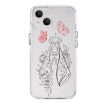 Capa de Celular Iphone Nossa Senhora em Traços Artísticos Delicadeza, Fé e Inspiração