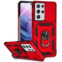 Capa de celular M MAIKEZI Samsung Galaxy S21 Ultra 5G Vermelha