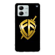 Capa de Celular Motorola Escudo da Fé Dourado Estilo, Força e Espiritualidade