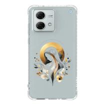 Capa de Celular Motorola Nossa Senhora Moderna Design Artístico com Fé, Amor e Proteção