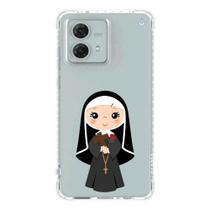 Capa de Celular Motorola Santa Rita de Cássia - Fé que Move Montanhas e Proteção Diária
