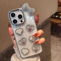 Capa de celular Roemary Luxury Hearts para iPhone Air 6,5" transparente Capa de celular Roemary Luxury Hearts para iPhone Air 6,5" transparente