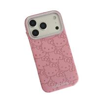 Capa De Celular Rosa Com Glitter Hello Kitty Para iPhone 17 pro Max 16 15 14 13 Y2K, Capa Protetora