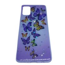 Capa de celular Samsung Galaxy A51 ante queda estampada floridas e borboletas