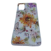 Capa de celular Samsung Galaxy A51 ante queda estampada floridas e borboletas