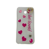 Capa de celular Samsung Galaxy J4 coração rosa escuro