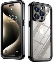 Capa de celular SPIDERCASE para iPhone 15 Pro Max impermeável preta