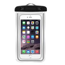 Capa de Celular Transparente Preto Prova Dágua Universal