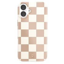 Capa de celular Velvet Caviar Checkered para iPhone 16 Plus Nude