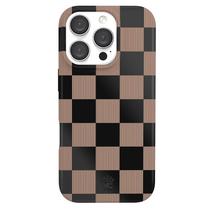 Capa de celular Velvet Caviar Checkered para iPhone 16 Pro Mocha