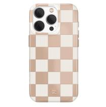 Capa de celular Velvet Caviar para iPhone 15 PRO Checkered Nude