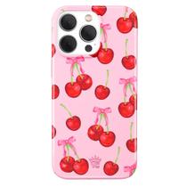 Capa de Celular Velvet Caviar para iPhone 15 Pro Max - Design Cherry Bows