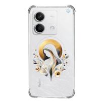 Capa de Celular Xiaomi Nossa Senhora Moderna Design Artístico com Fé, Amor e Proteção