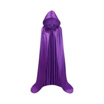 Capa De Cetim Para Crianças E Adultos, 8 Cores, Gola Alta, Capuz, Manto Preto, Fantasia De Vampiro