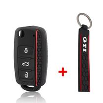 Capa De Chave + Chaveiro GTI VW GOL JETTA POLO GOLF FOX FUSCA TSI AMAROK UP TSI ente outros modelos.