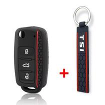 Capa De Chave + Chaveiro TSI Volkswagen GOL JETTA POLO GOLF FOX FUSCA TSI AMAROK UP ente outros.
