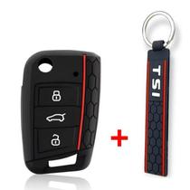 Capa De Chave + Chaveiro TSI VW Nivus Novo Polo Virtus T Cross Golf Jetta Tiguan entre outros.