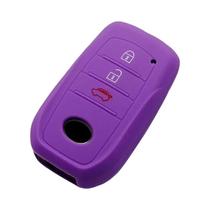 Capa De Chave De Carro De Silicone Para Toyota CHR Hilux Fortuner Land Cruiser 200 Camry Corolla