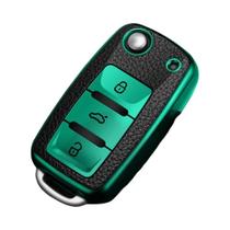 Capa De Chave De Carro Em Couro TPU Para VW Skoda, Compatível Com Bora, Polo, Tiguan, Jetta, Passat, Capa De Chave De Carro Em Couro TPU Para VW Skoda, Compatível Com Bora, Polo, Tiguan, Jetta, Passat,