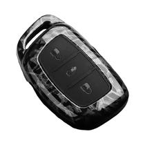 Capa De Chave De Carro Em Fibra De Carbono ABS Para Hyundai Tucson Santa Fe Elantra Creta Ix35 Ix45