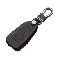 Capa De Chave De Couro Para Ford Mondeo Focus Kuga Fiesta Ecosport, Estilo De Carro Com 3 Botões Capa De Chave De Couro Para Ford Mondeo Focus Kuga Fiesta Ecosport, Estilo De Carro Com 3 Botões