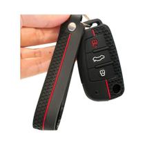 Capa De Chave De Silicone Para Audi A3 A4 A6, Capa Dobrável Para Carro Audi 8L 8P B6 B7 B8 C5 C6 4F Capa De Chave De Silicone Para Audi A3 A4 A6, Capa Dobrável Para Carro Audi 8L 8P B6 B7 B8 C5 C6 4F