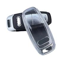 Capa de Chave em TPU Macio para AUDI A3/A4L/A6/A7/A8/Q3/Q5/Q7 Preto/Transparente Capa de Chave em TPU Macio para AUDI A3/A4L/A6/A7/A8/Q3/Q5/Q7 Preto/Transparente