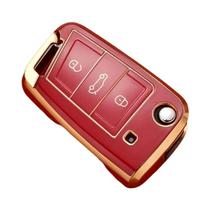 Capa De Chave Flip Para Carro VW Volkswagen Golf 7 MK7 Tiguan MK2 Seat Ateca Leon FR Ibiza Skoda Capa De Chave Flip Para Carro VW Volkswagen Golf 7 MK7 Tiguan MK2 Seat Ateca Leon FR Ibiza Skoda