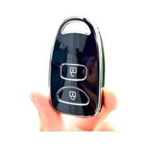 Capa De Chave Para Hyundai Elantra Santa Fe Accent Tucson Com 2 Botões Flip Dobrável Em TPU