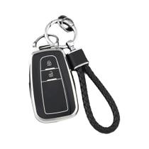 Capa De Chave Remota De Carro TPU Para Toyota Prius Camry Corolla CHR RAV4 Land Cruiser Com 2 Botões