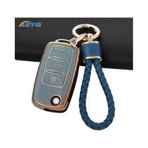 Capa De Chave Remota De Carro TPU Para VW Volkswagen Polo Tiguan Passat Golf Jetta Octavia